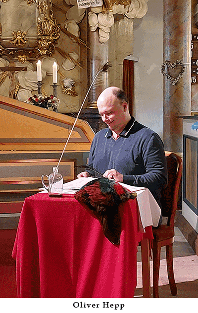 Bilder von der Solistin Alena Hönigová und dem Schauspieler Oliver Hepp