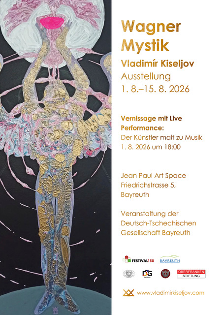 Ausstellungsplakat für Vladimir Kiseljov im ART SPACE, Bayreuth.